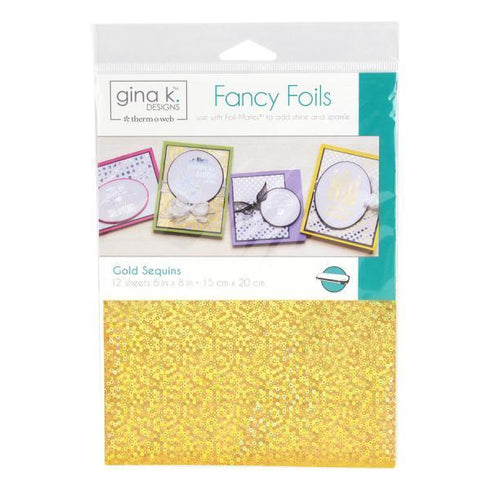 AussieSuperStore Art & Craft Essentials Gold Sequins Gina K Designs Fancy Foils (in 10 colors) Gina K Designs Fancy Foils (in 10 colors) | Craft Foil Papers 011564